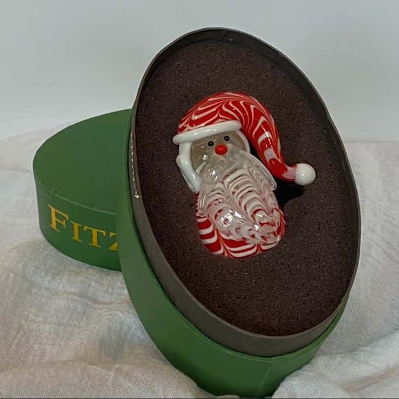 FITZ & FLOYD Glass Santa - Picture 4 of 13